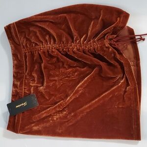 Shinestar Velvet Copper Mini Skirt Size M